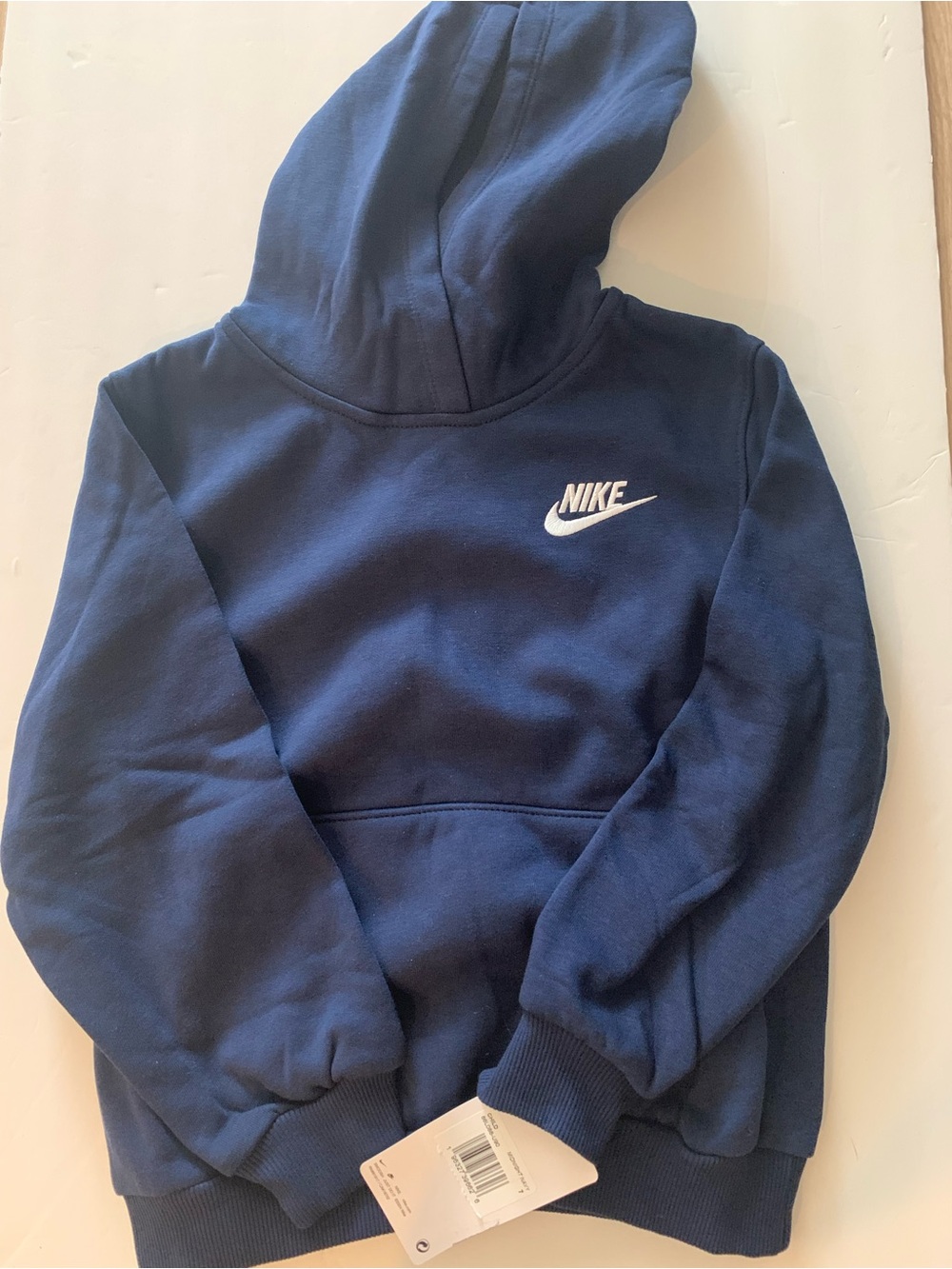 Nike Kids Size 7 Navy Blue Pullover Hoodie NWT